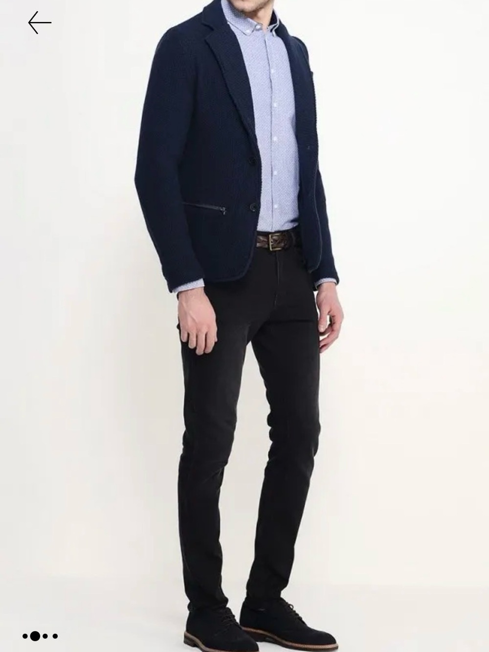 Casual Friday Men's Navy Knit Sport Coat Blazer - Classic‎ Casual size medium